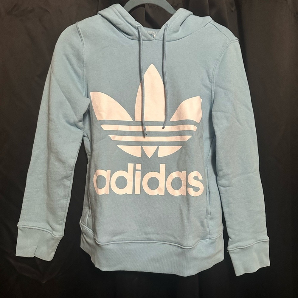 Adidas Originals Light Blue Women’s Hoodie Size XS